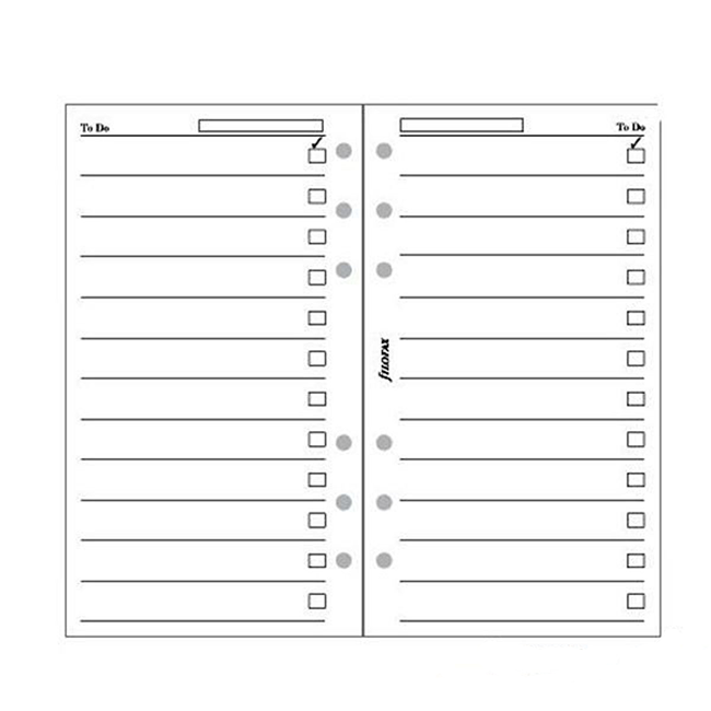 Бланки для задач ToDo Filofax Pocket White (212204)