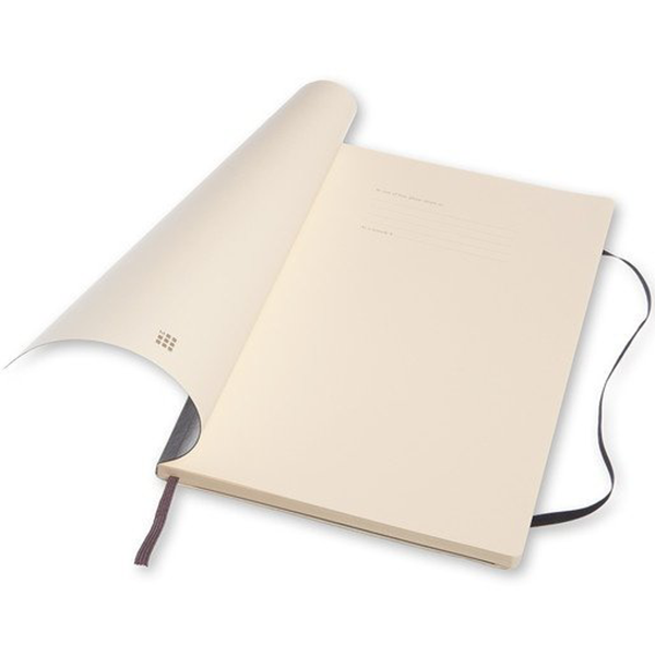 Большой блокнот Workbook Moleskine Черный Чистые листы Мягкий