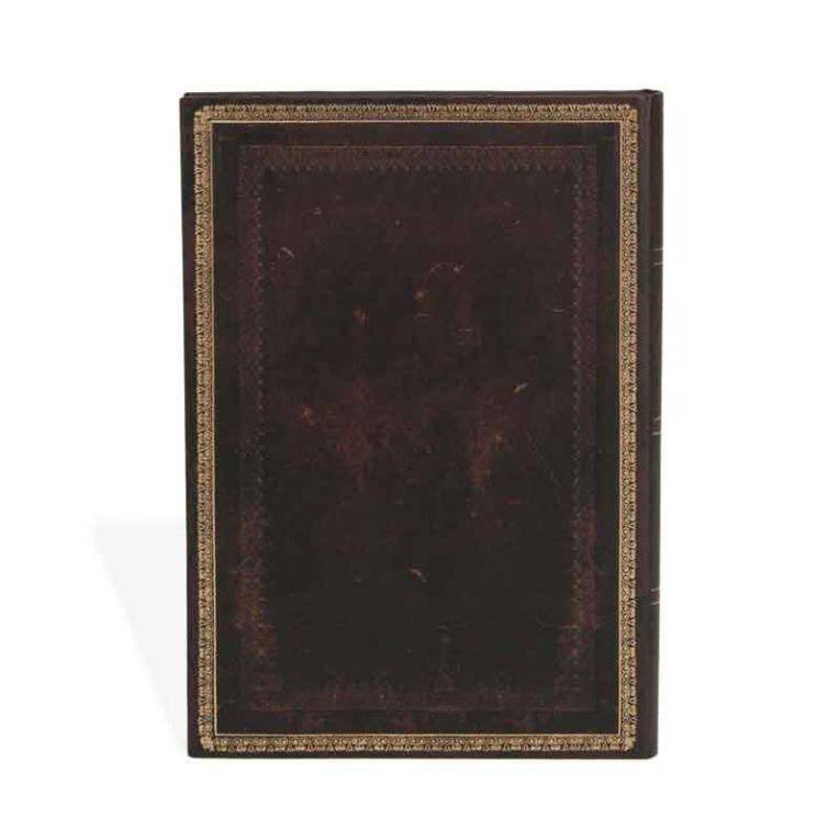 Средний блокнот Paperblanks Старая Кожа Классический Черный Марокканский Линия