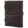 Шкіряний блокнот Comfy Strap B6 Темно - коричневий чисті аркуші + ручка