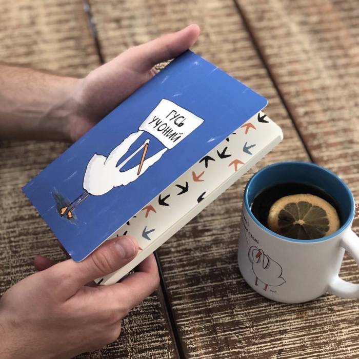 Набор из 3 блокнотов Гусь Учоний