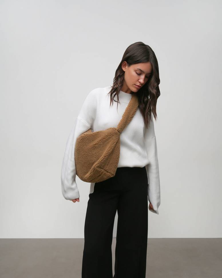 Сумка из эко-меха Коричневая