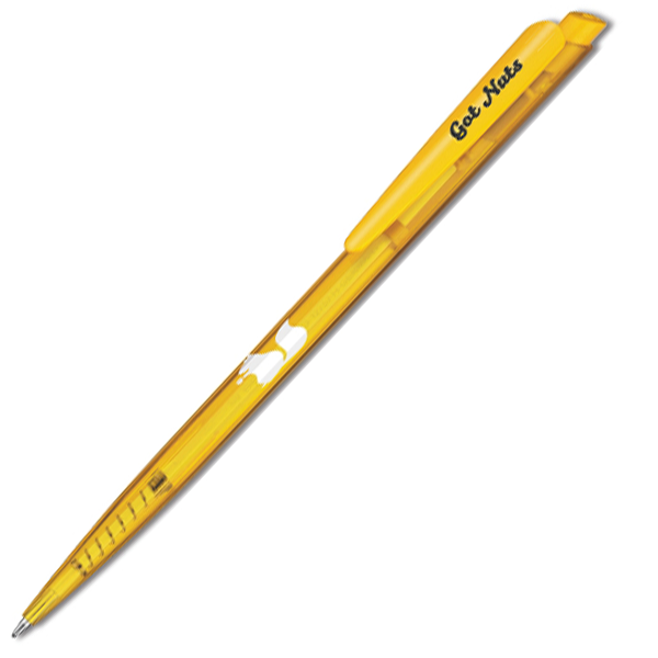 Ручка Кулькова Dart Clear Пластикова Прозоро-жовта