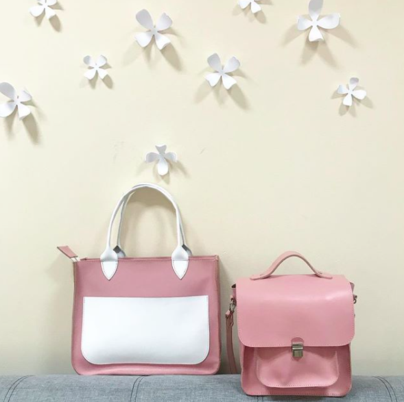 Кожаная женская сумка на плечо Dekey Перфетто Пудра