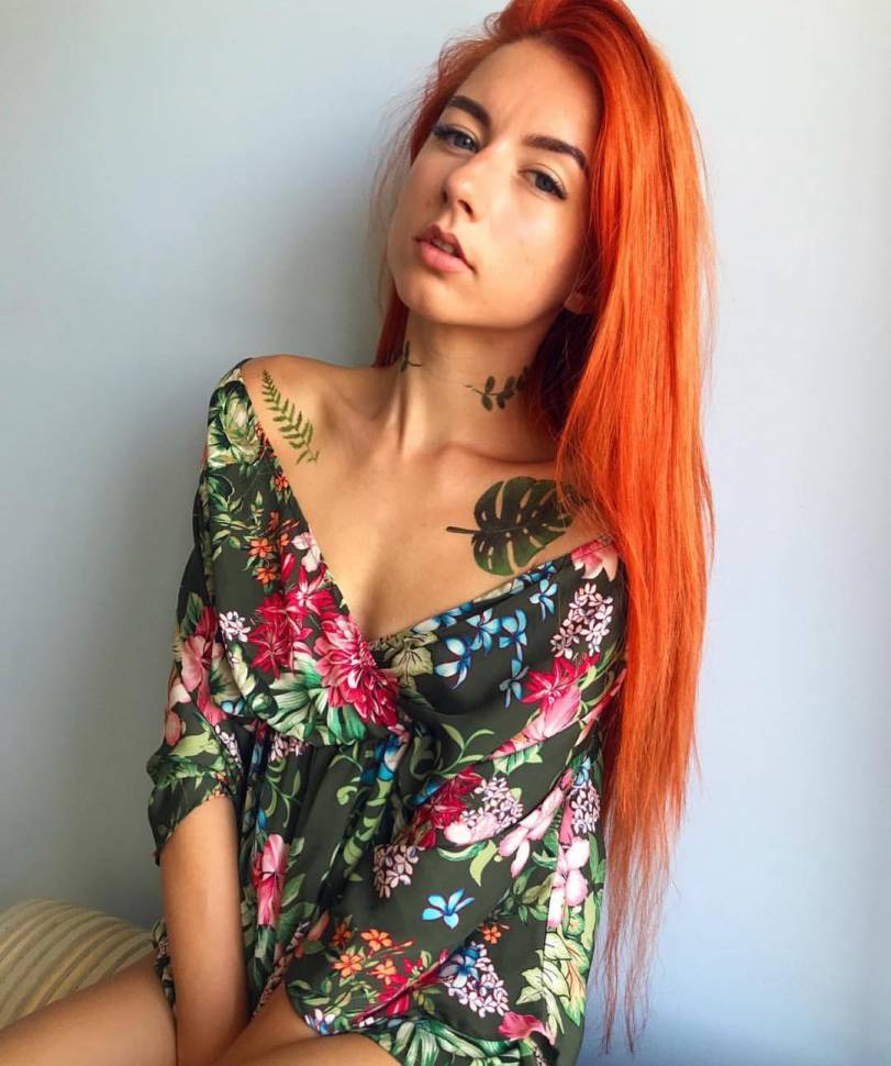 Набор временных татуировок Зеленые Листья (L)