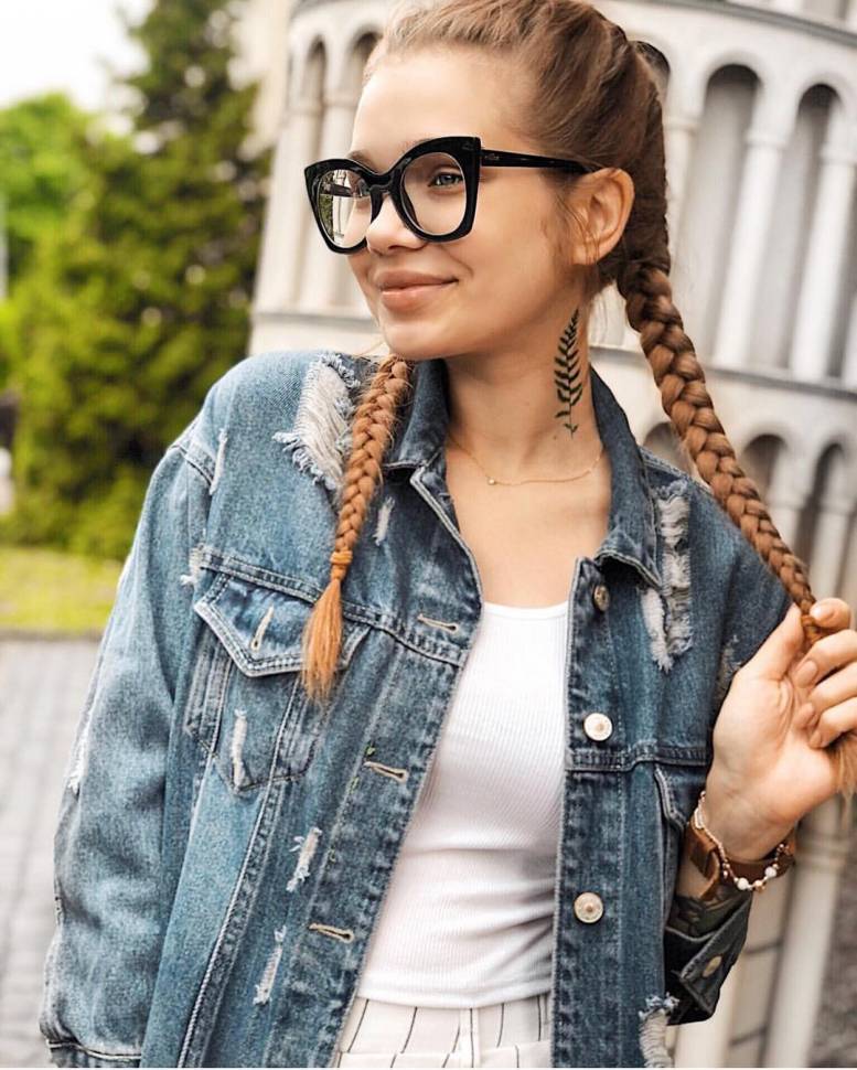 Набор временных татуировок Зеленые Листья (L)