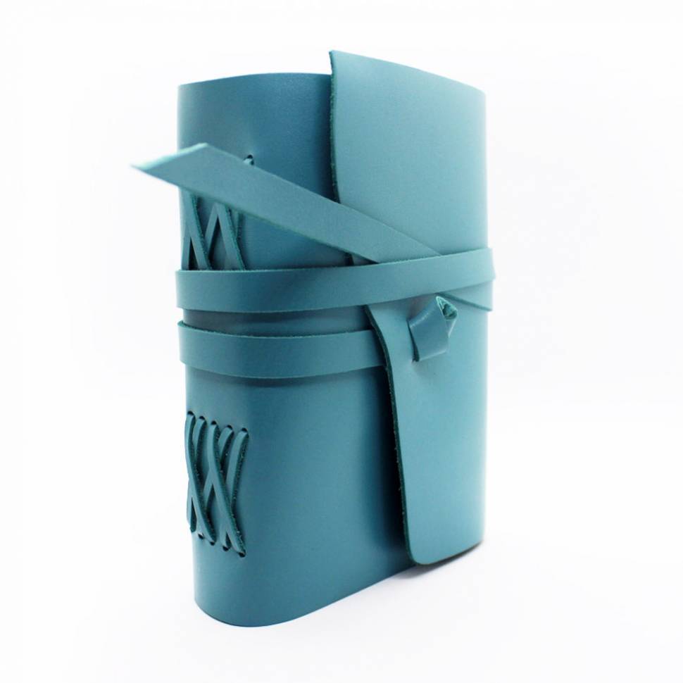 Кожаный блокнот Comfy Strap B6 Бирюза чистые листы