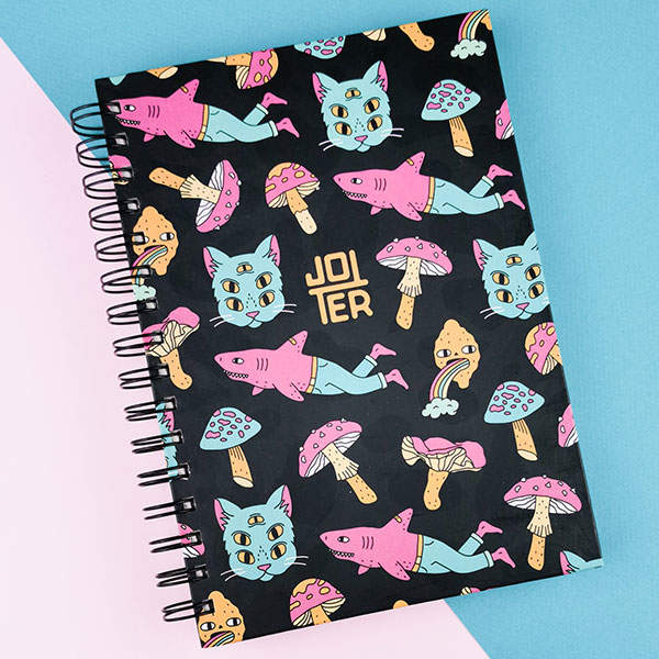 Скетчбук на пружине Jotter Pink Shark