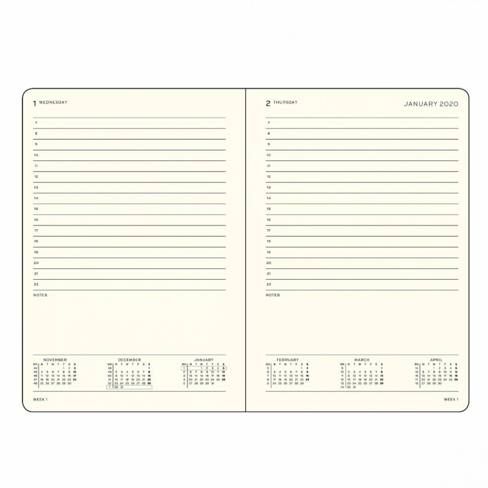 Средний Ежедневник Leuchtturm1917 Темно-синий 2020 (360033)