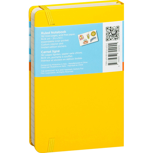 Карманный блокнот Moleskine The Simpsons линия желтый