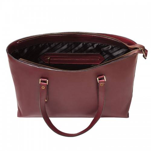 Сумка-шоппер из кожи Black Brier C-3-bordeaux