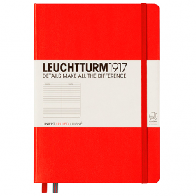 Блокнот Leuchtturm1917 Средний Красный Линия (332933)