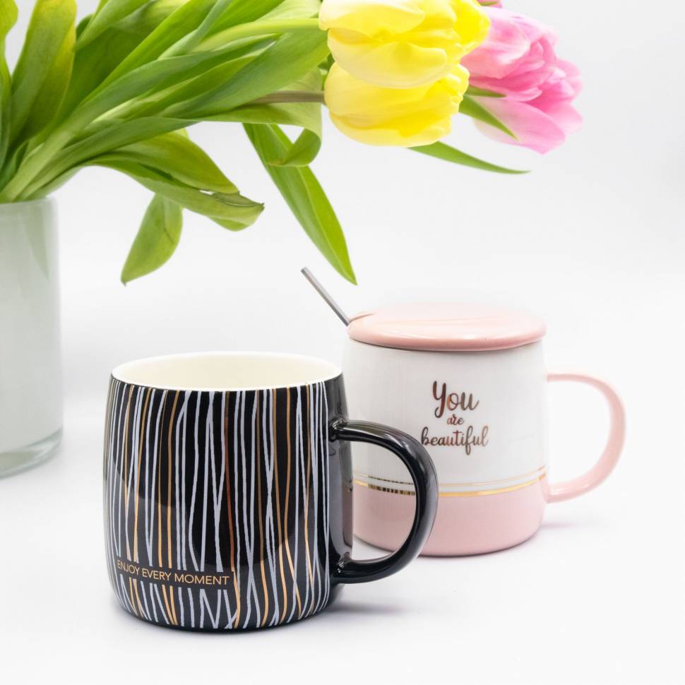 Керамическая чашка Olena Redko Enjoy Every Moment (400 мл)