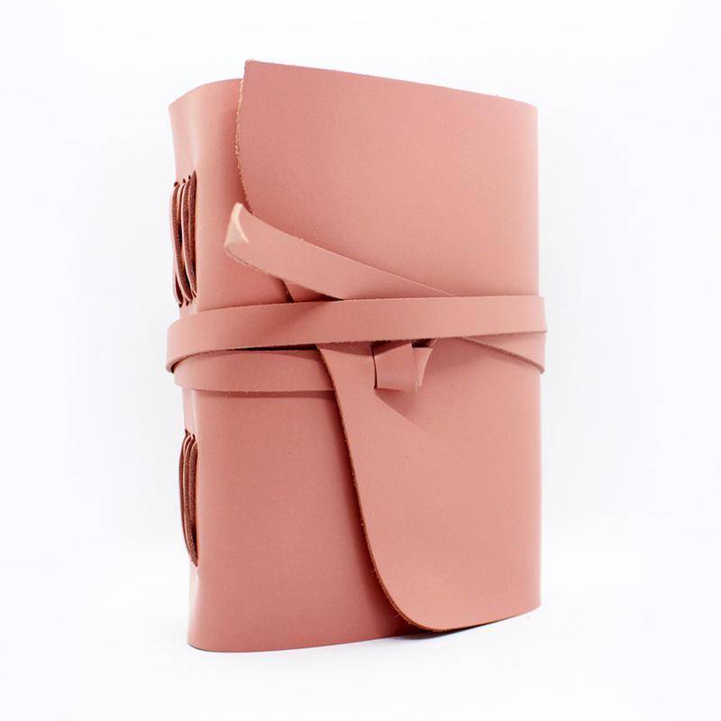 Кожаный блокнот Comfy Strap B6 Розовый чистые листы