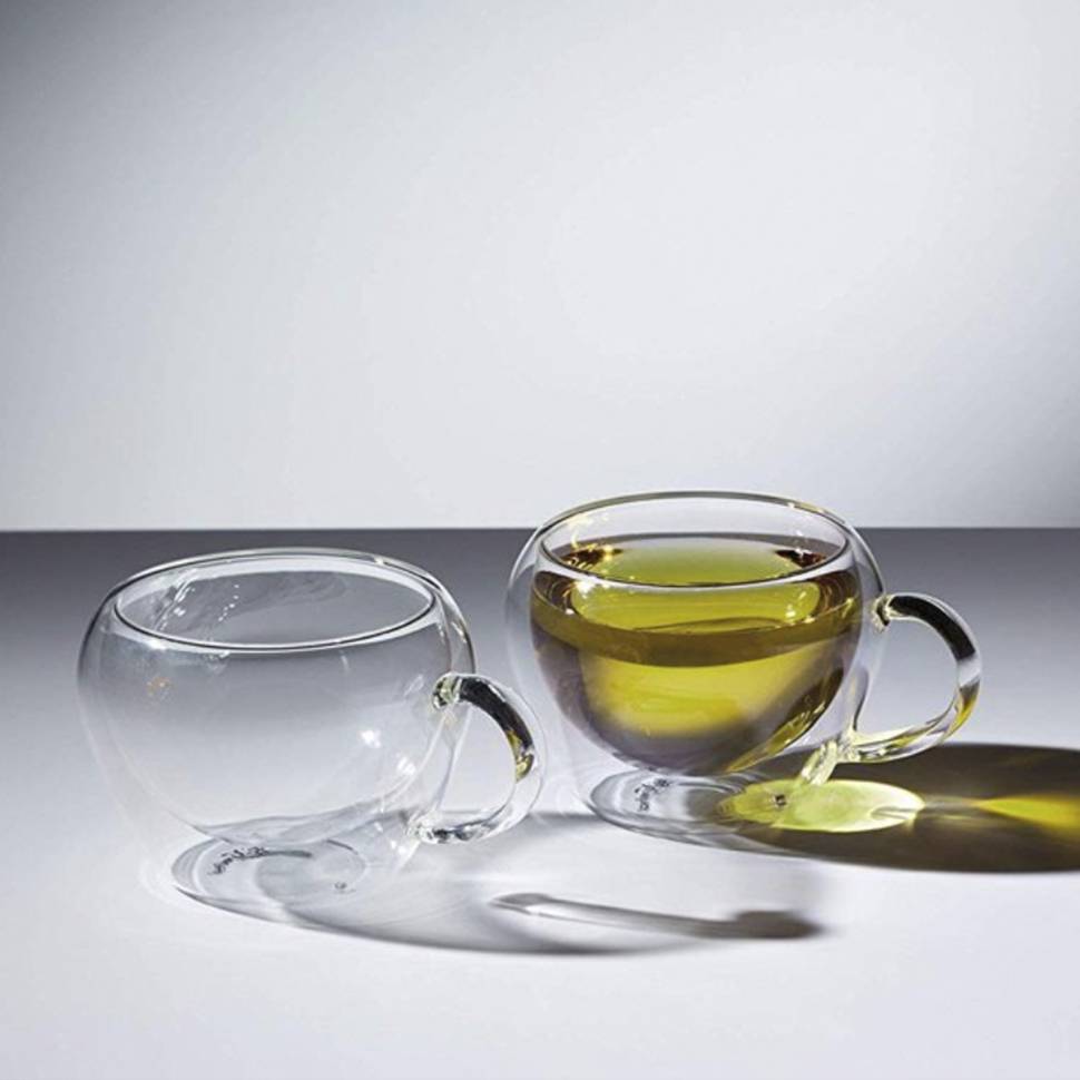 Чайные кружки Le’Xpress KitchenCraft с двойным стеклом 2 шт (230 мл)