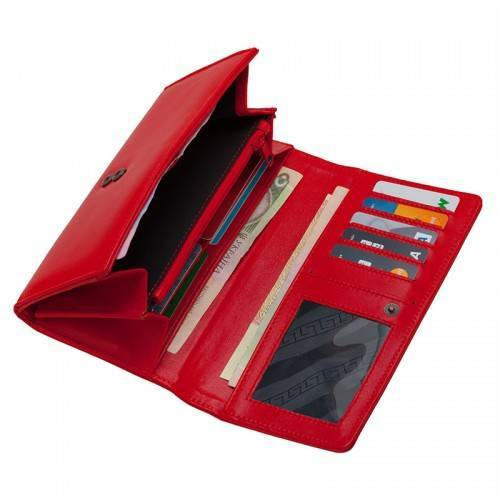 Кошелек из кожи Black Brier на кнопке WW3 red