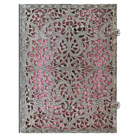 Великий блокнот Paperblanks Срібна філігрань Рожевий
