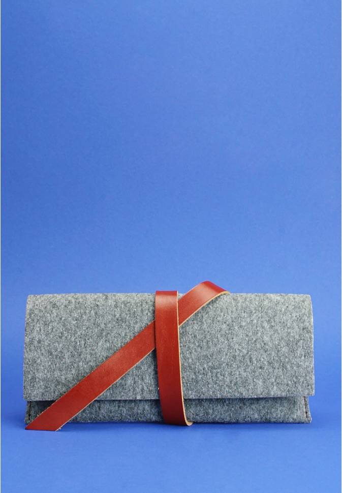 Тревел-кейс Blanknote 1.0 Фетр + Кожа Коньяк