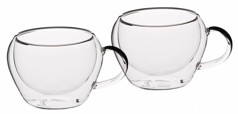 Кружки для кофе Le’Xpress KitchenCraft с двойным стеклом 2 шт (80 мл)