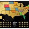 Скретч Карта The Travel Map of the USA Black (English)