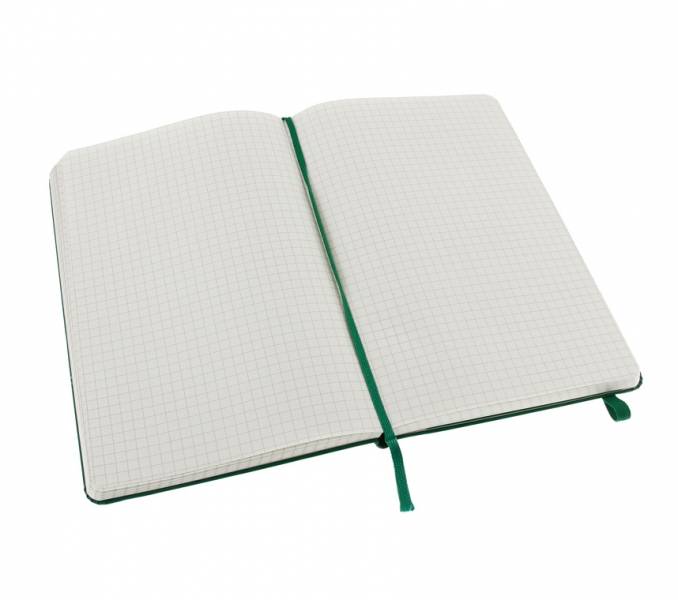 Средний блокнот Moleskine Classic Твердая обложка Зеленый Клетка