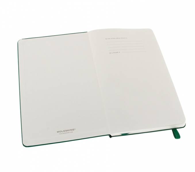 Средний блокнот Moleskine Classic Твердая обложка Зеленый Клетка