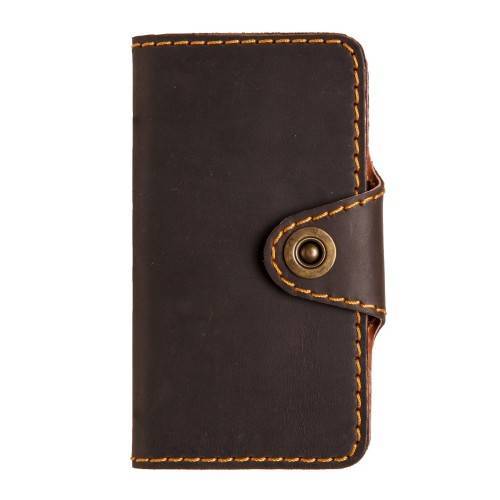 Чехол Black Brier с кнопкой для iPhone 6 и карточек Коричневый