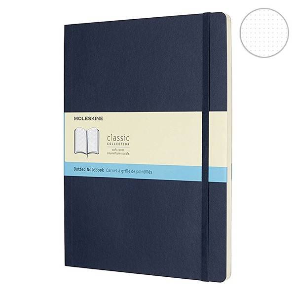 Большой блокнот Moleskine Classic Мягкая обложка Синий Точка
