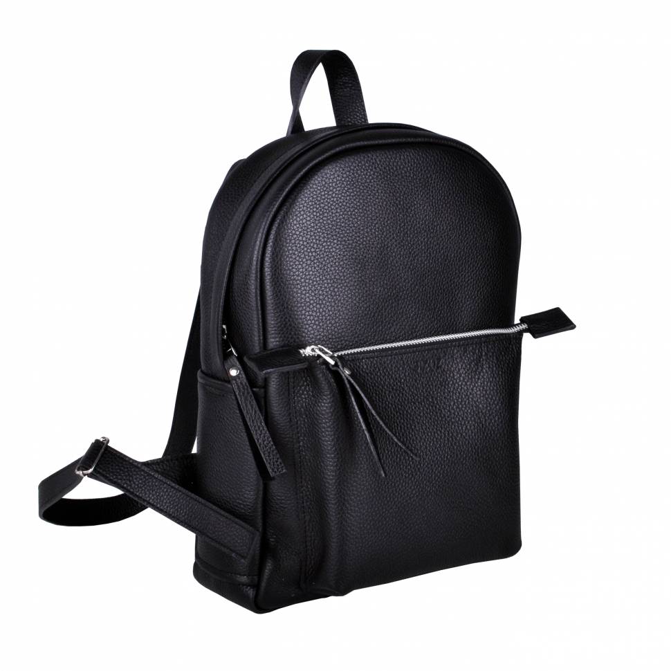 Рюкзак из кожи Jizuz Carbon New Black с мягкой спинкой