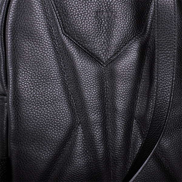 Рюкзак из кожи Jizuz Carbon New Black с мягкой спинкой
