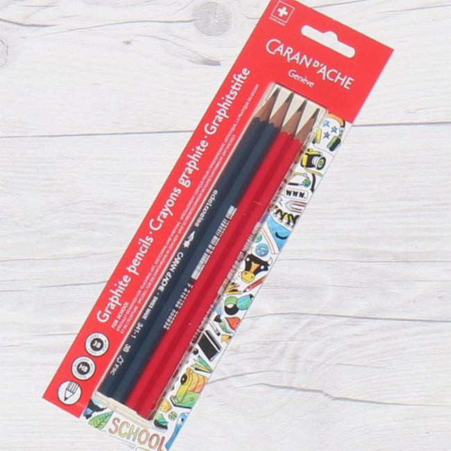 Набор карандашей Caran d'Ache School Line 3B-HB 4 шт