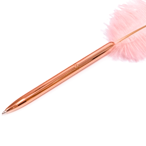 Ручка с розовым пером Olena Redko Feather в подарочной коробке