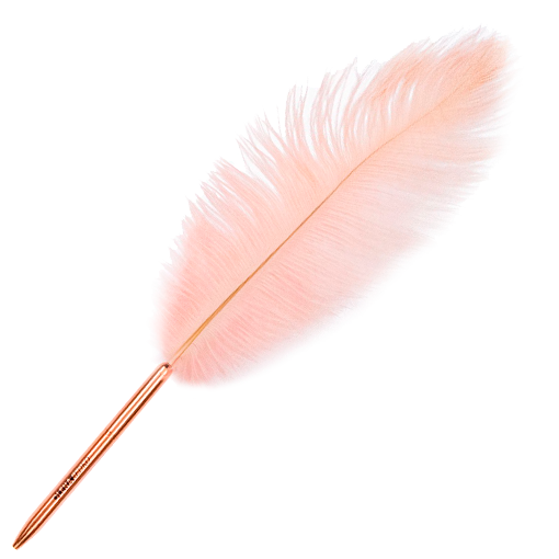 Ручка с розовым пером Olena Redko Feather в подарочной коробке