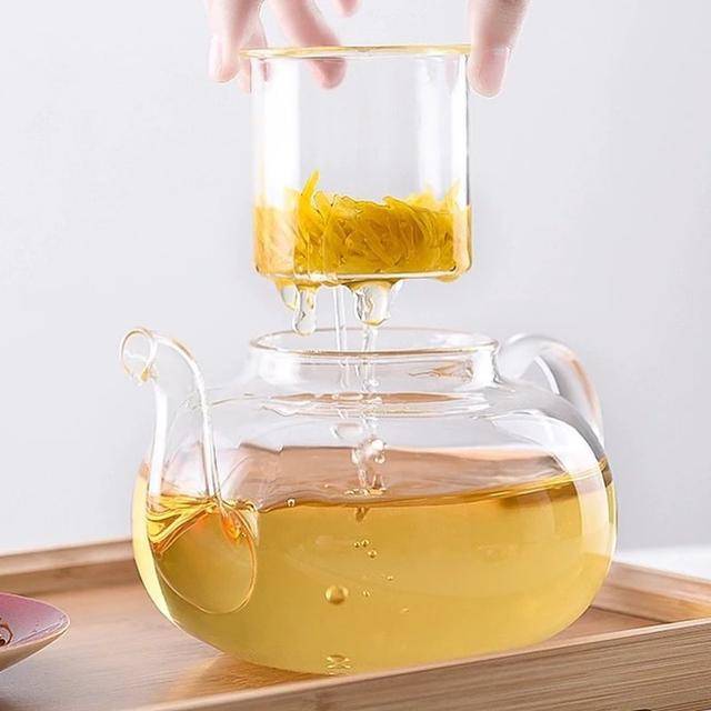 Чайник стеклянный со стеклянным заварником DS Creative Греческий 600 мл