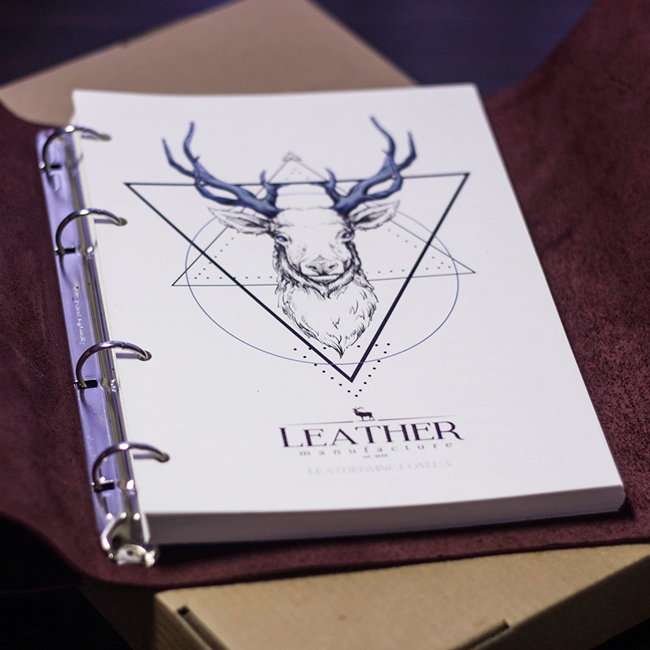 Великий шкіряний органайзер LM Винний