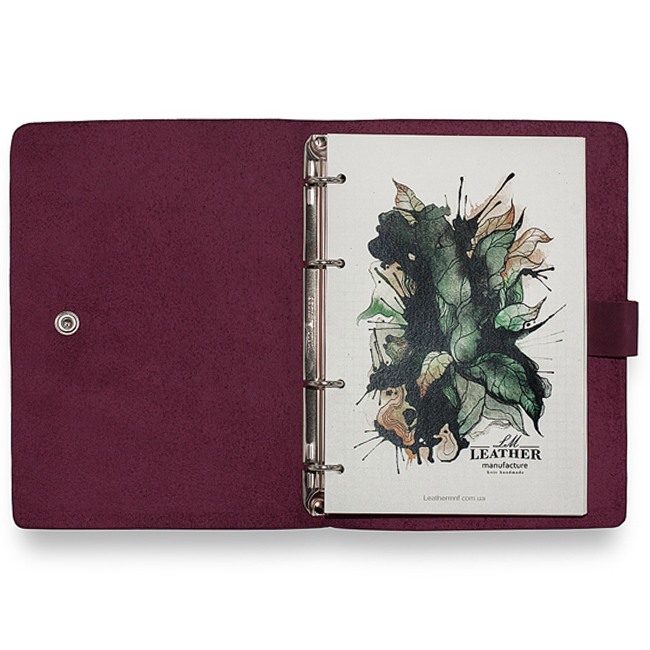 Великий шкіряний органайзер LM Винний