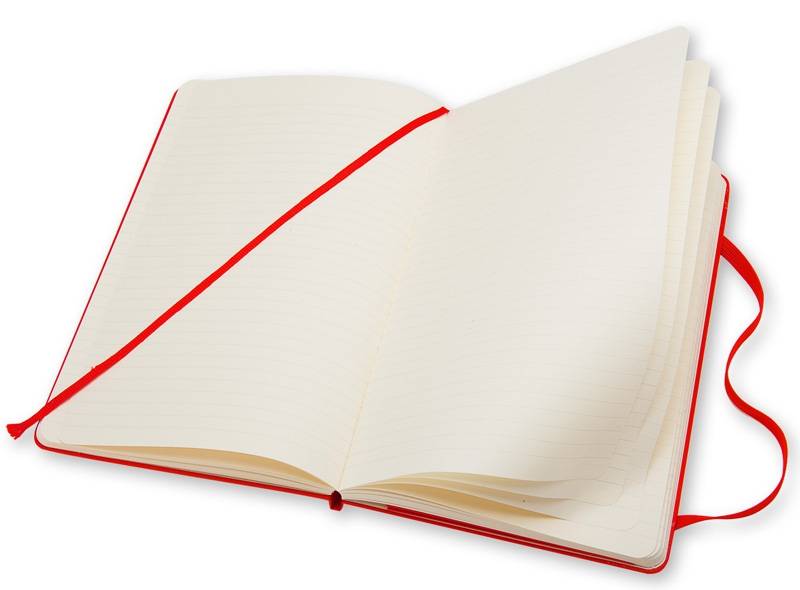Средний блокнот Moleskine Classic Твердая обложка Красный Линия