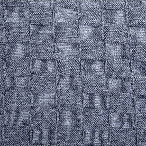 Плед Decorlab Квадратики Сірі з вовни