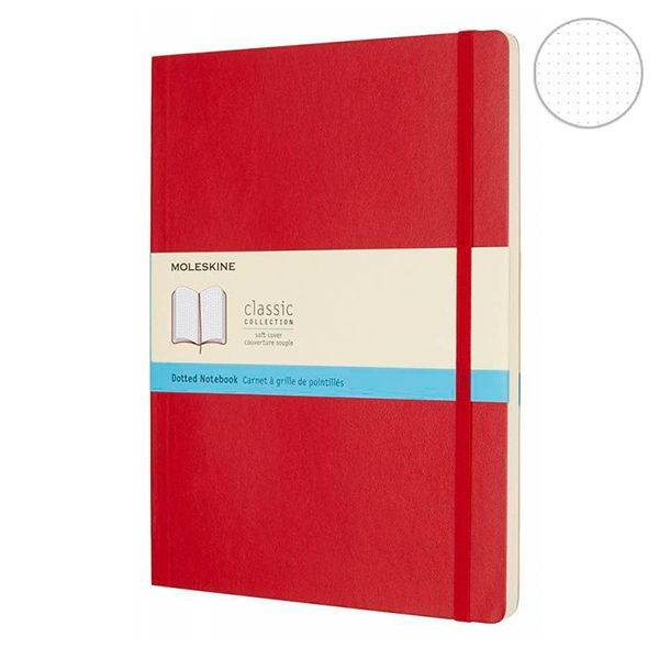 Великий блокнот Moleskine Classic М&#39;яка обкладинка Червоний Точка