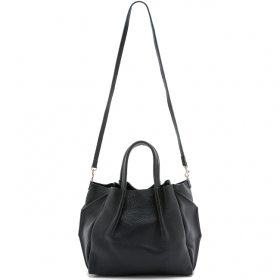 Шкіряна жіноча сумка з ременем Poolparty Soho RMX Black