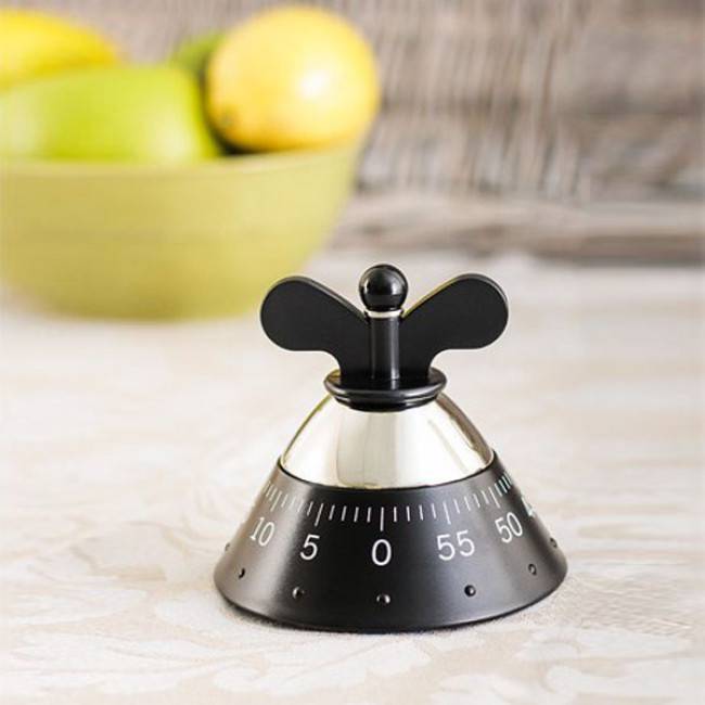 Кухонний таймер механічний Alessi Чорний