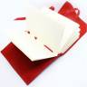 Кожаный блокнот Comfy Strap B6 Красный чистые листы