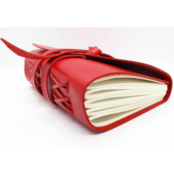 Кожаный блокнот Comfy Strap B6 Красный чистые листы