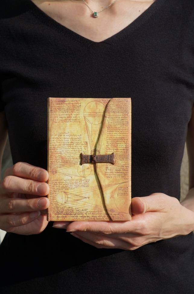 Кишеньковий блокнот Paperblanks Нариси Леонардо (Сонце і місячне світло)