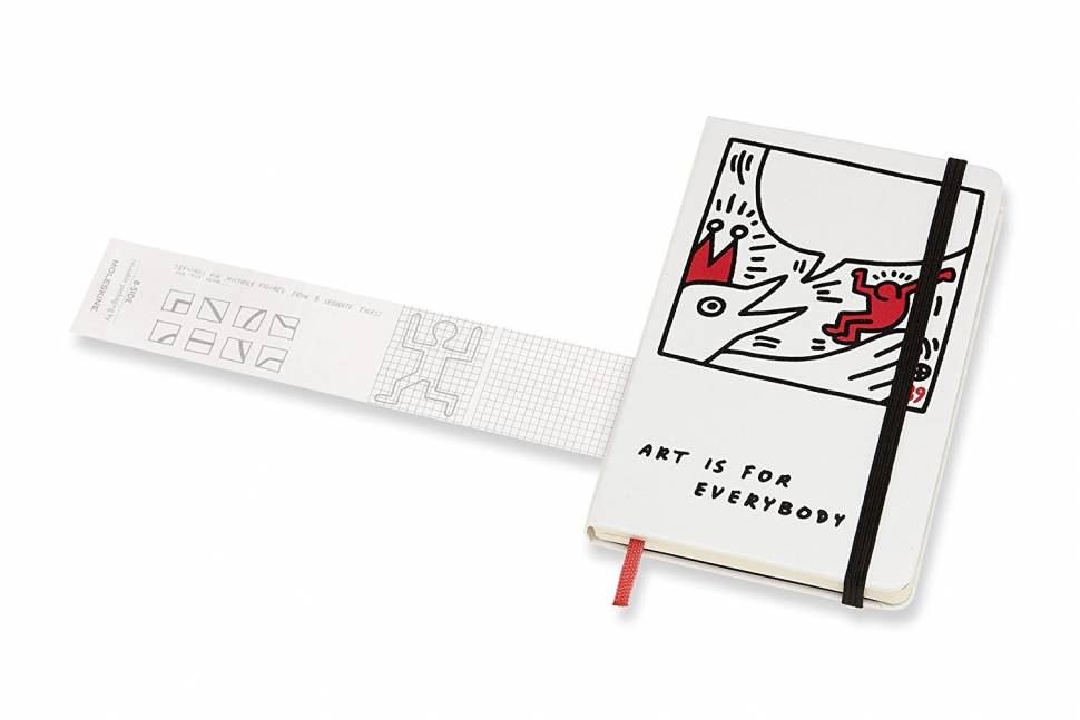 Записна книжка Moleskine Keith Haring кишенькова Лінія Біла