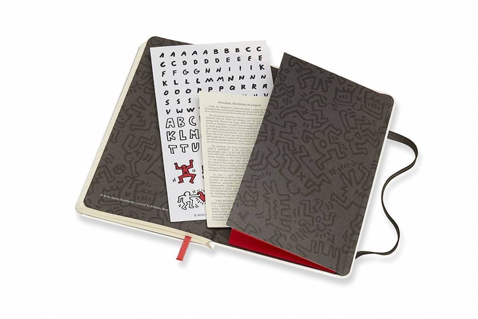 Записна книжка Moleskine Keith Haring кишенькова Лінія Біла