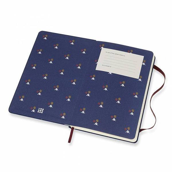 Записна книжка Moleskine Rolling Stones середня Лінія Синій Велюр