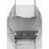 Шкіряна жіноча сумка з ременем Poolparty Soho RMX Silver Сіра