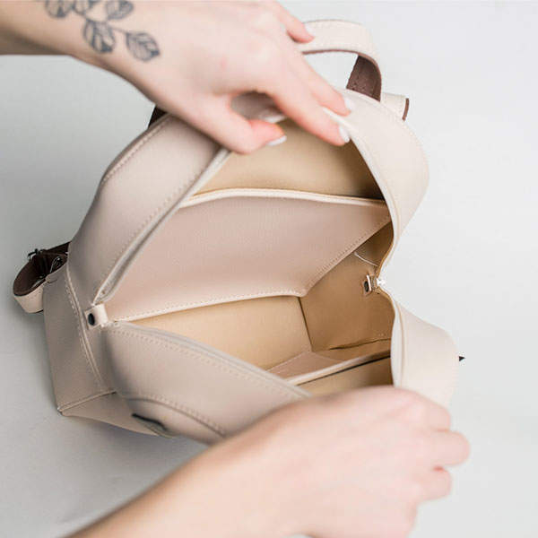 Рюкзак з екокожі Ornament Бежевий