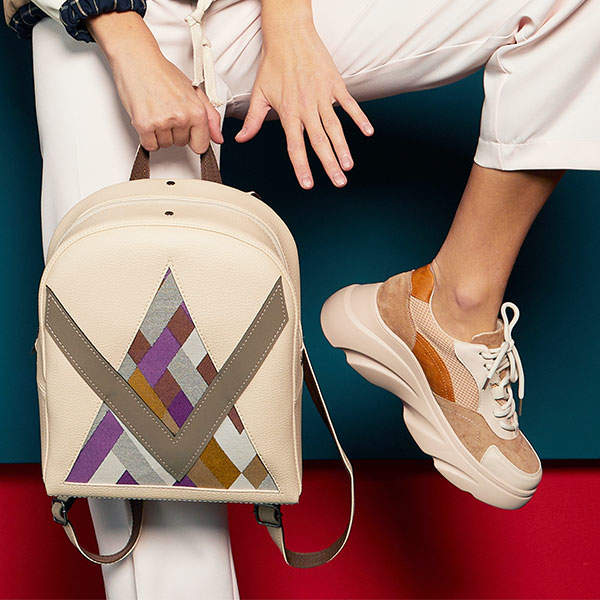 Рюкзак з екокожі Ornament Бежевий